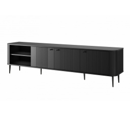 TV skříňka Vesper 3D 187 cm - černá / černé nohy