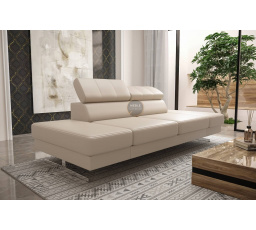 Sofa EMPORIO II 250 cm přírodní kůže - Béžová kůže