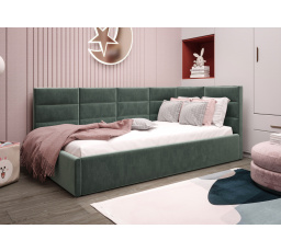 Postel ZAZU - tyrkysová - T72, Pravá strana