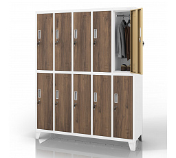BARTEN skříň ECO: BÍLÁ RAL9003 + DŘEVĚNÝ DEKOR H1720*W1360*D450