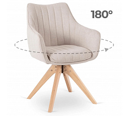 Otočné Křeslo LEMON Světle Béžové