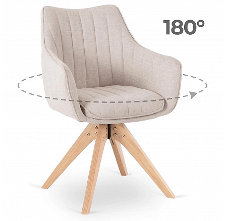Otočné Křeslo LEMON Světle Béžové