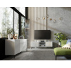 Tv komoda Michel R6, bílá/bílé lamely