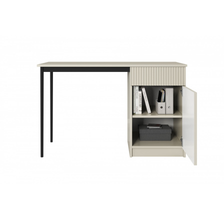 NICOLE PSACÍ STŮL 120 1D1SZ - kašmír / černý rám