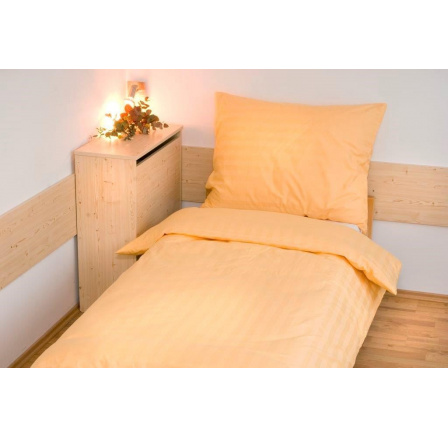 Povlečení Atlas gradl 140x200, 70x90cm Sytě žluté nitěný knoflík