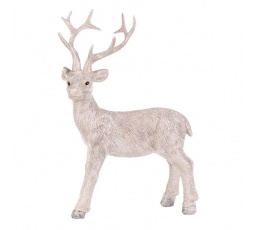 Jelen - polyresinová figurka, stojící, vel. M, bílý