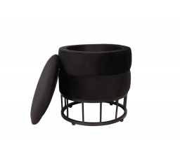Taburet velvet černá P3-FXJG B