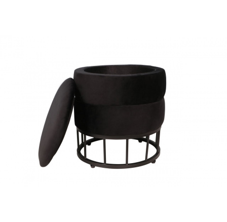 Taburet velvet černá P3-FXJG B