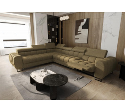 Rohová sedací souprava ASPEN MAX , relax průměr 30x260 cm - Olivová , levá