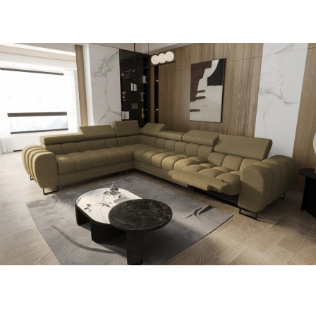 Rohová sedací souprava ASPEN MAX , relax průměr 30x260 cm - Olivová , levá Rohová sedací souprava ASPEN MAX , relax průměr 30x260 cm - Olivová , levá