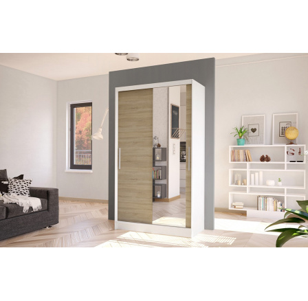 Skříň Kosta VI 100 - bílá/dub sonoma