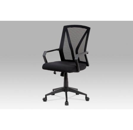 Kancelářská židle, černá mesh, plastový kříž, houpací mechanismus Kancelářská židle, černá mesh, plastový kříž, houpací mechanismus