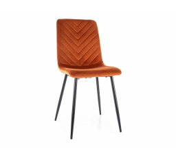 Jídelní židle DAREN VELVET, Skořicový Bluvel 4215, Černá