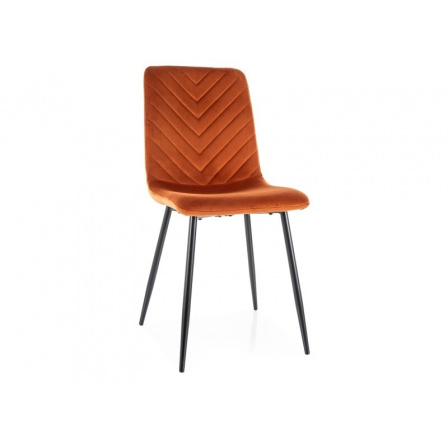 Jídelní židle DAREN VELVET, Skořicový Bluvel 4215, Černá