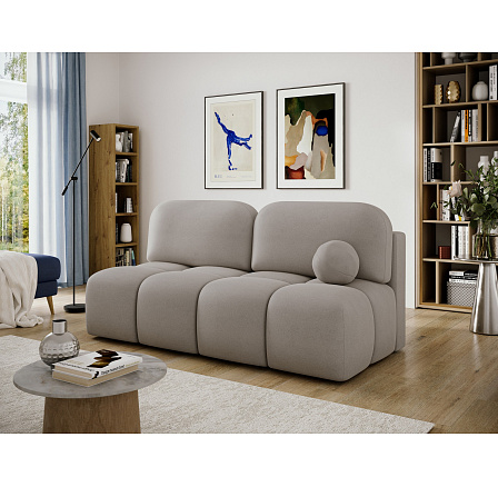 Nuwia sofa with sleeping function and storage box, beige plush upholstery Sola 18 145x200 1 Nuwia sofa with sleeping function and storage box, beige plush upholstery Sola 18 145x200 1