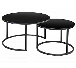 Konferenční stůl ATLANTA D - set 2 stolů, černý/černý mat