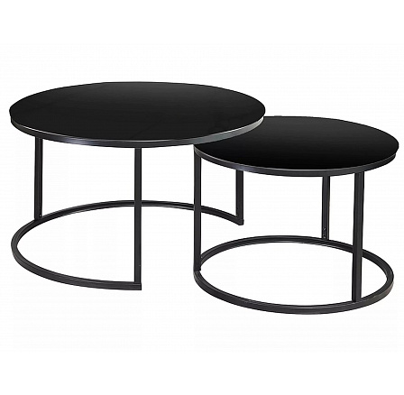 Konferenční stůl ATLANTA D - set 2 stolů, černý/černý mat Konferenční stůl ATLANTA D - set 2 stolů, černý/černý mat