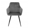 Židle ETIENNE velur šedá 56x61x86 cm ALL 847320