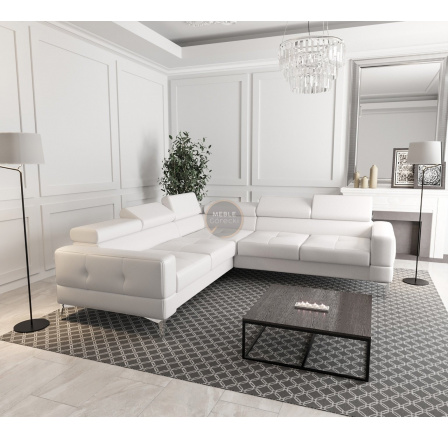 Rohová sedací souprava TOSCANIA MAX 250×250 - bílá eko kůže , pravá Rohová sedací souprava TOSCANIA MAX 250×250 - bílá eko kůže , pravá