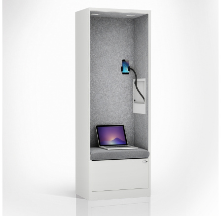 Sally 600mm korpus Bílý - sedák Šedý