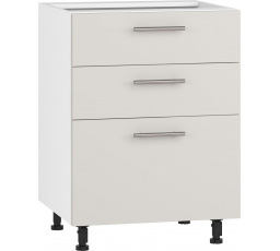 VENTO D3S-60/82 spodní skříňka se zásuvkami, mechanismus Hettich čelo: kašmír (1p=1ks)