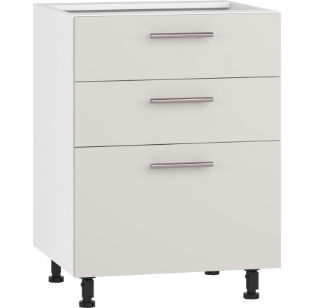 VENTO D3S-60/82 spodní skříňka se zásuvkami, mechanismus Hettich čelo: kašmír (1p=1ks)
