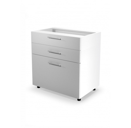 VENTO D3S-80/82 spodní skříňka se zásuvkami, bílá