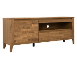 Tv komoda SAWIRA RTV1D1S, dub butcherblock (BIO lak)