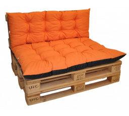 Polstry na paletový nábytek sada Basic - látka oranžový melír