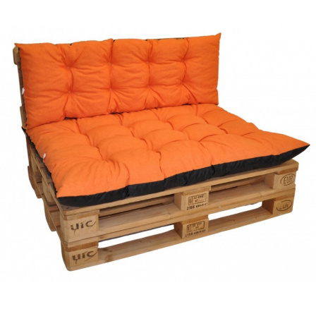 Polstry na paletový nábytek sada Basic - látka oranžový melír Polstry na paletový nábytek sada Basic - látka oranžový melír