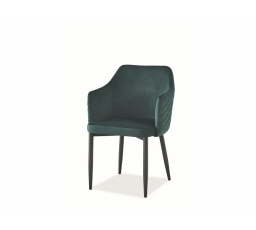 Jídelní židle ASTOR VELVET, zelený Bluvel 78/černý mat