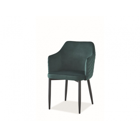 Jídelní židle ASTOR VELVET, zelený Bluvel 78/černý mat