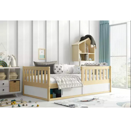 Dětská postel SMART bez matrace, Přírodní