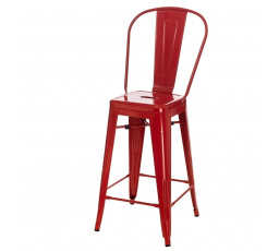 Hoker Paris Back 66cm červený inspirovaný Tolix