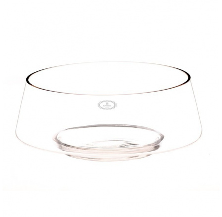 Váza skleněná - nízká, tvar mísy, čirá Váza skleněná - nízká, tvar mísy, čirá