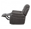 Polohovací křeslo, šedá, látka vintage, TV-4086 GREY