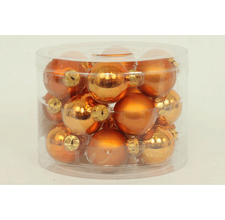 Ozdoby skleněné - pr. 4 cm, zlaté, cena za balení (18 ks) Ozdoby skleněné - pr. 4 cm, zlaté, cena za balení (18 ks)