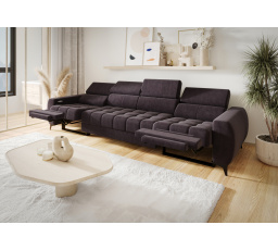Sofa PORTO IV , relax 331 cm - hnědá