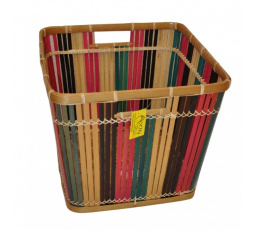 Košík bambusový barevný velký