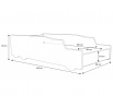 Postel s matrací CONSTRUCTION CAR 160x80