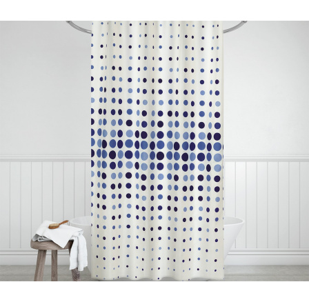 Koupelnový závěs modré tečky Koupelnový závěs modré tečky