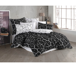 Povlečení francouzské bavlna 200x200,70x90 Misty black