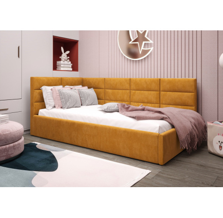 Postel ZAZU - žlutá - T48, Levá strana