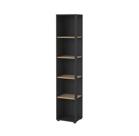 Regál SIGAL 590, Šedá/Jackson hickory