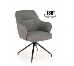 Jídelní otočná židle K527, Šedá/Světle šedá/Černá
