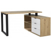 Rohový stůl MARO II Artisan+Černá+Bílá