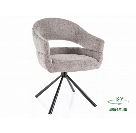 Jídelní židle BORGO RAVEN, Šedá 07/Černá