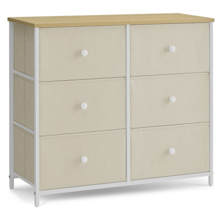 Komoda 80x30x71cm, kov, béžová, AUK-E1033 WT