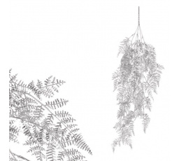 Kapradí - umělý převis, barva stříbrná matná