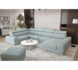 Rohová sedací souprava ROYAL MAX II průměr 30x375x185 - mátová , levá